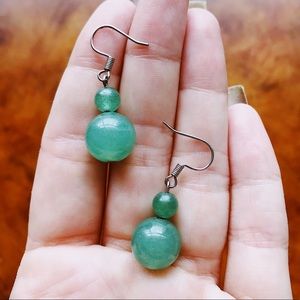 Vintage Jade Gemstone Earrings
